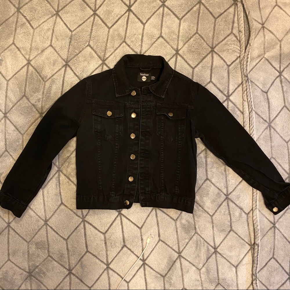 Black denim jacket